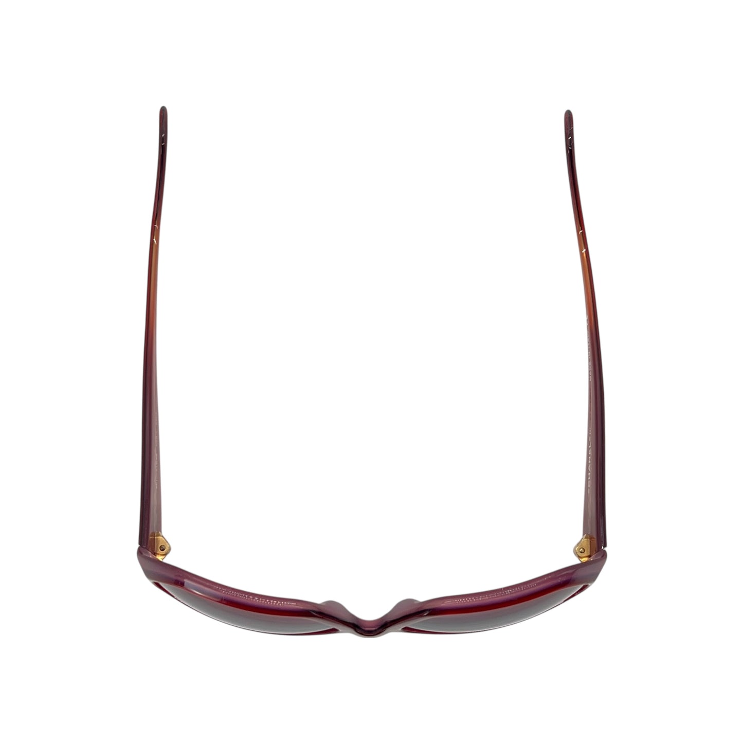 Chanel CC Red Acrylic Sunglasses