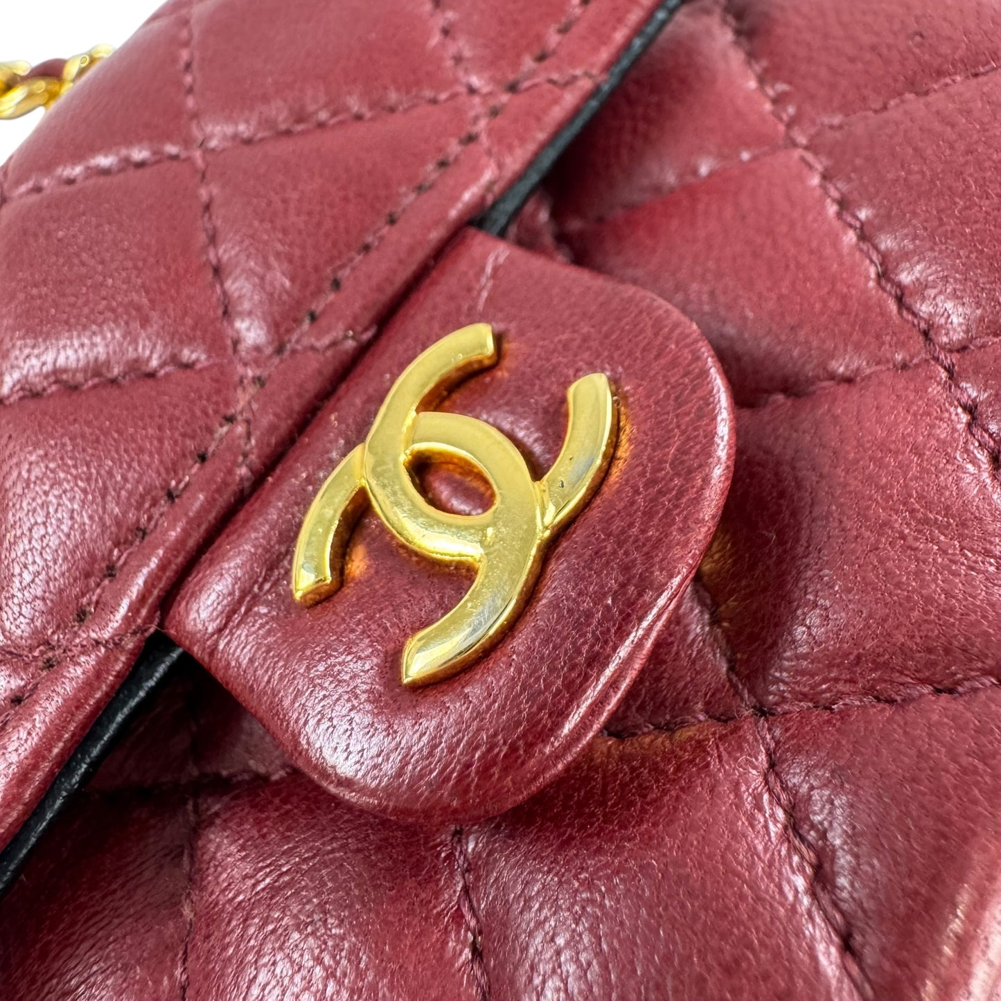 Chanel Vintage CC Belt & Mini Mattelase Flap Bag