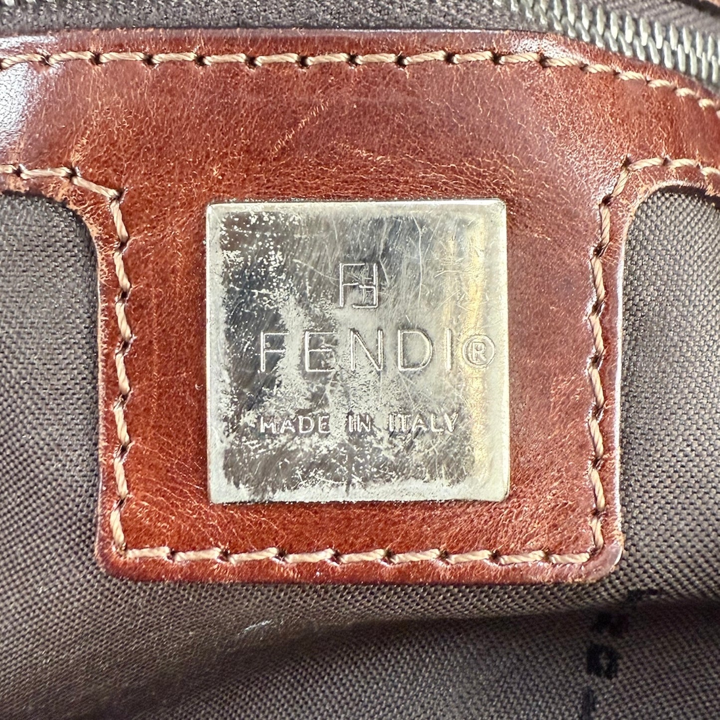 Fendi Denim Mamma Baguette Shoulder Bag