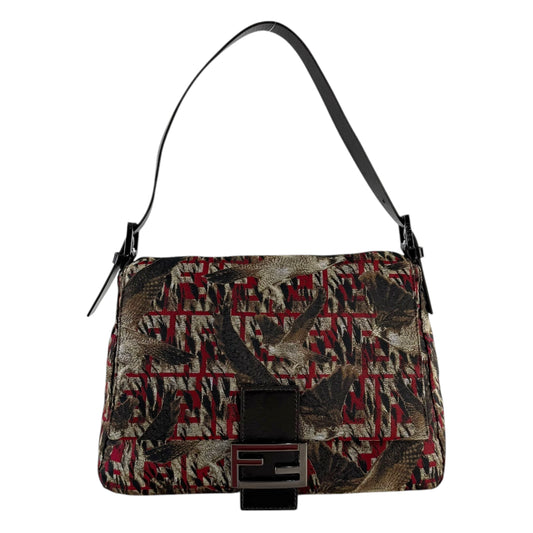Fendi Zucca Falcon Mamma Baguette Shoulder Bag