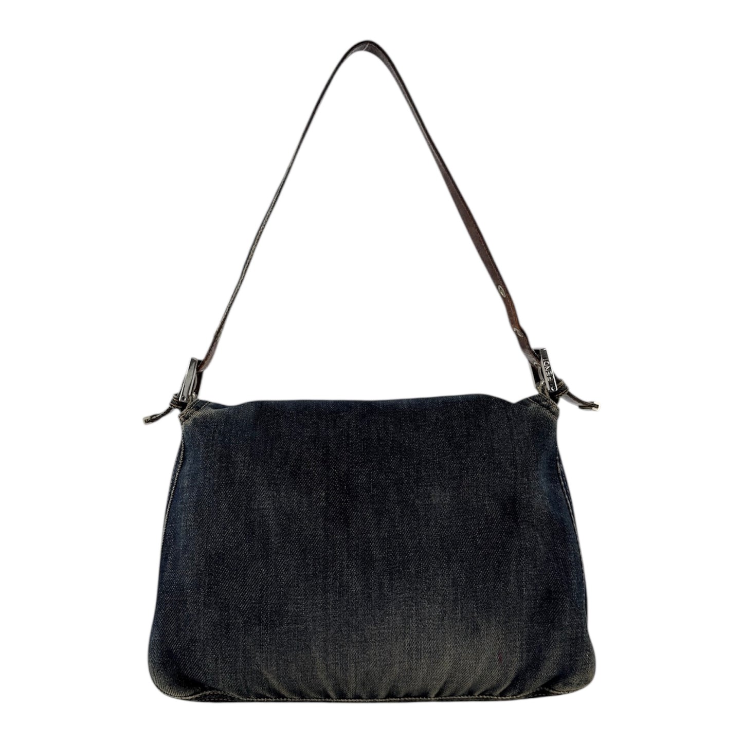 Fendi Denim Mamma Baguette Shoulder Bag
