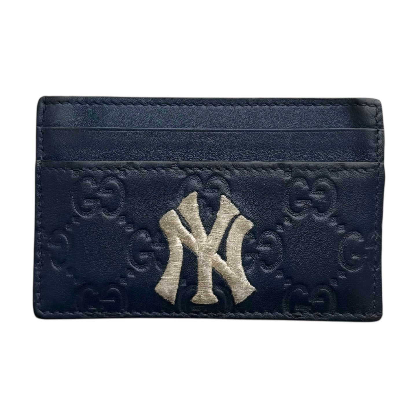 Gucci x MLB NY Yankees Monogram Card Holder Wallet