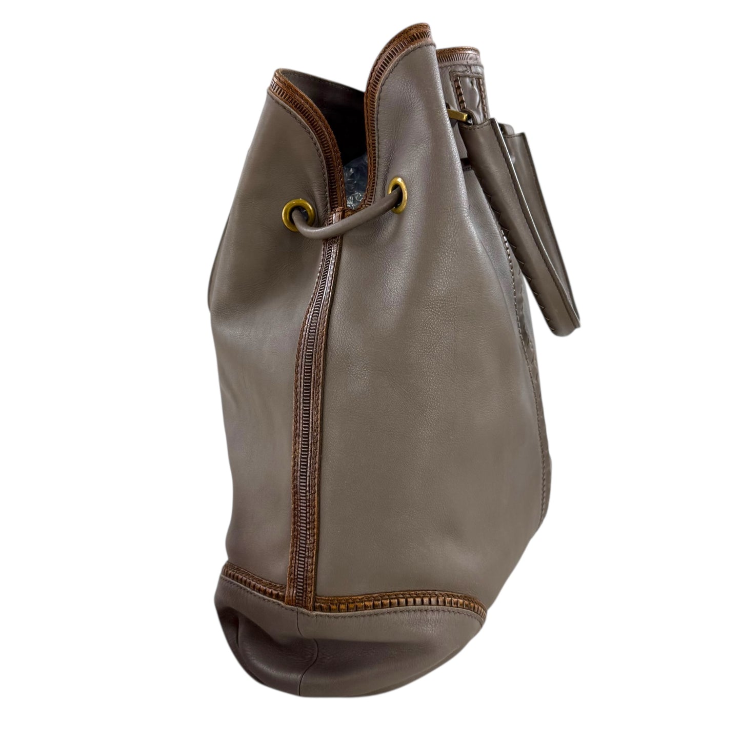 Bottega Veneta Leather Drawstring Tote Bag