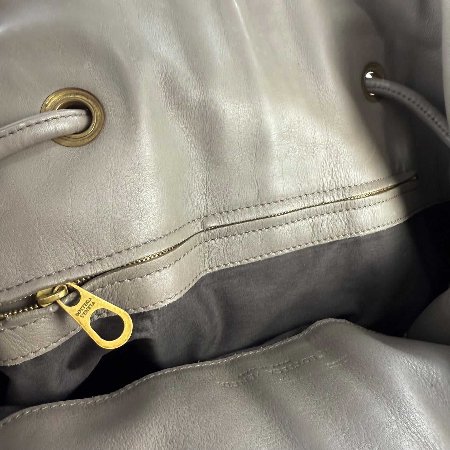 Bottega Veneta Leather Drawstring Tote Bag