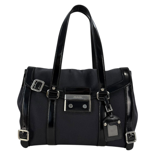 Prada Canvas Flap Shoulder Bag