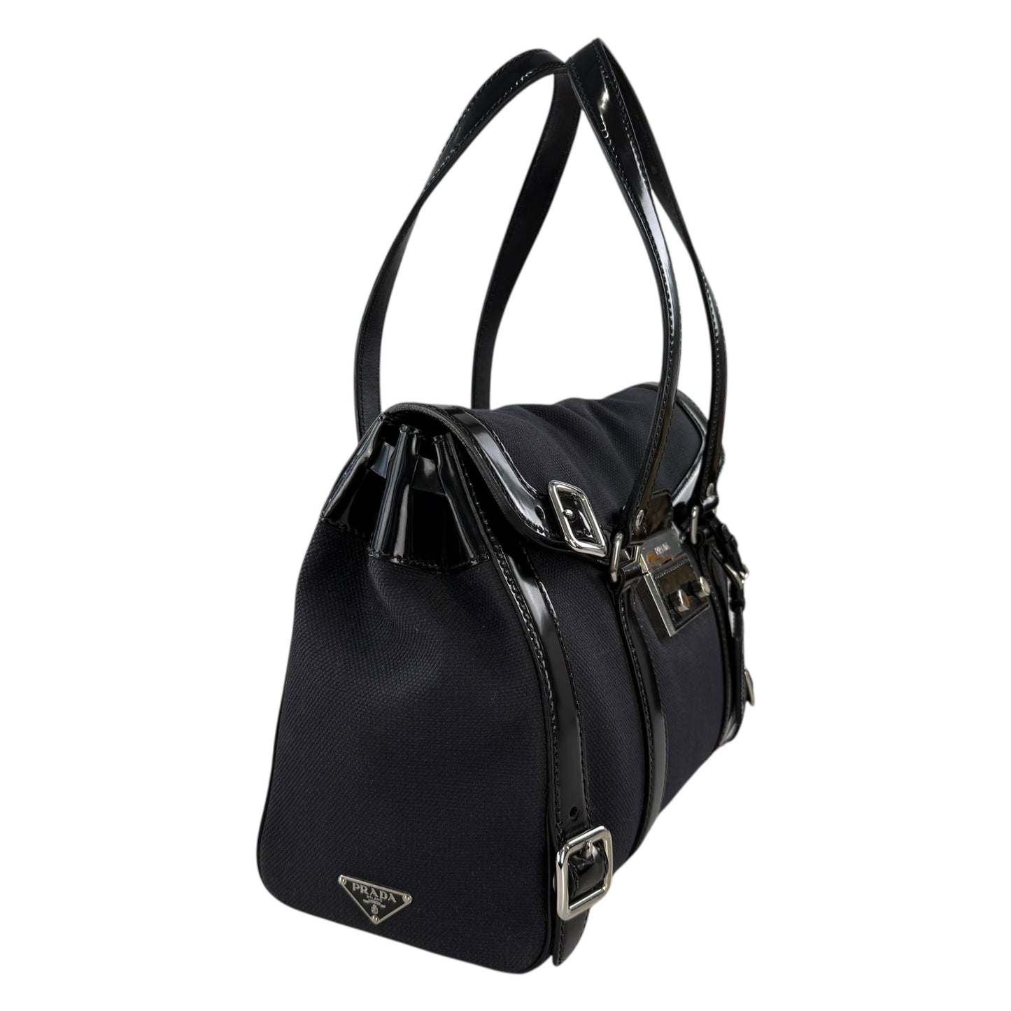 Prada Canvas Flap Shoulder Bag