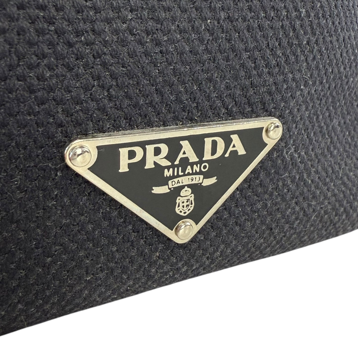 Prada Canvas Flap Shoulder Bag