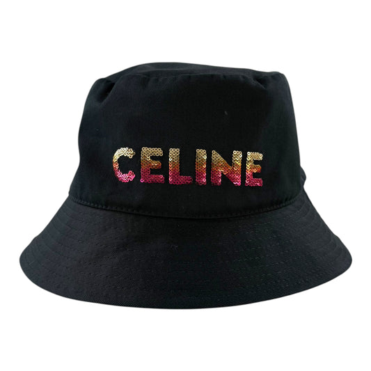 Celine Sequin Logo Bucket Hat