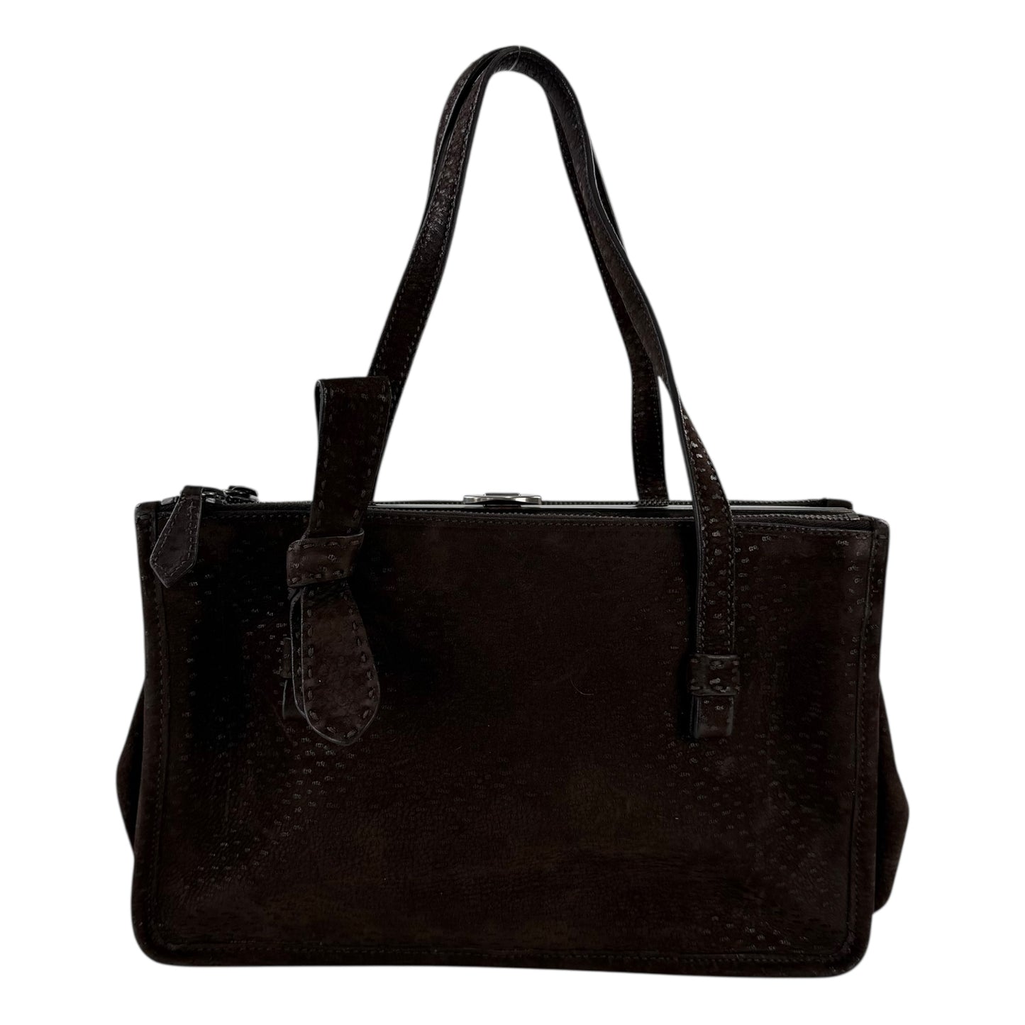 Prada Semitracolla Suede Shoulder Bag