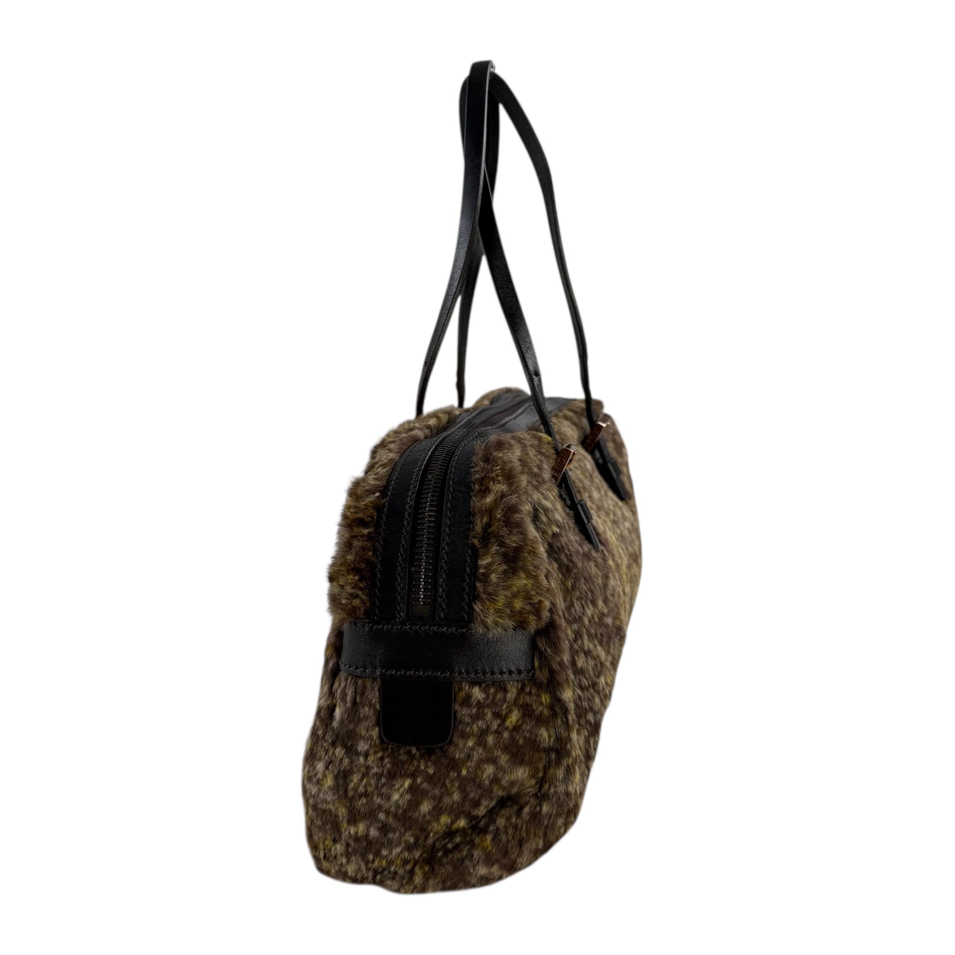 Fendi Chinchilla Fur East West Shoulder Bag