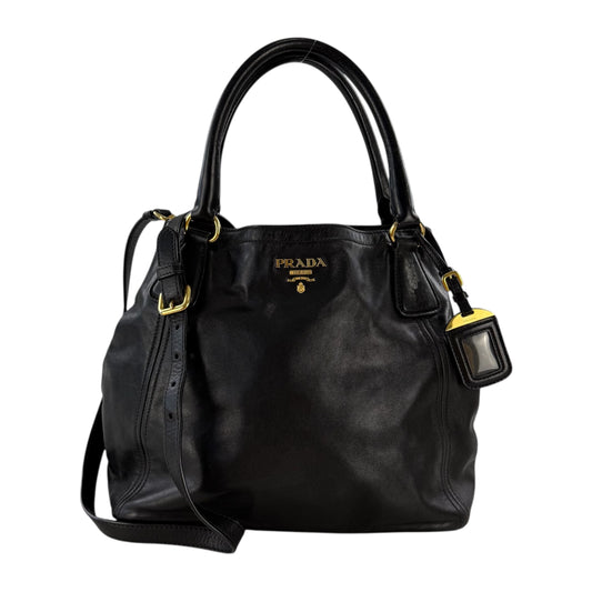 Prada Soft Calf Leather Shoulder Bag