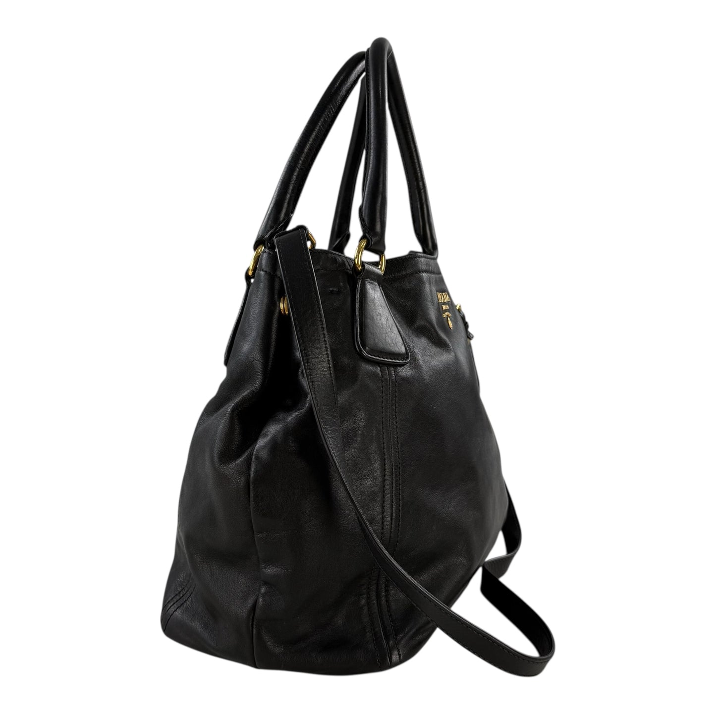 Prada Soft Calf Leather Shoulder Bag