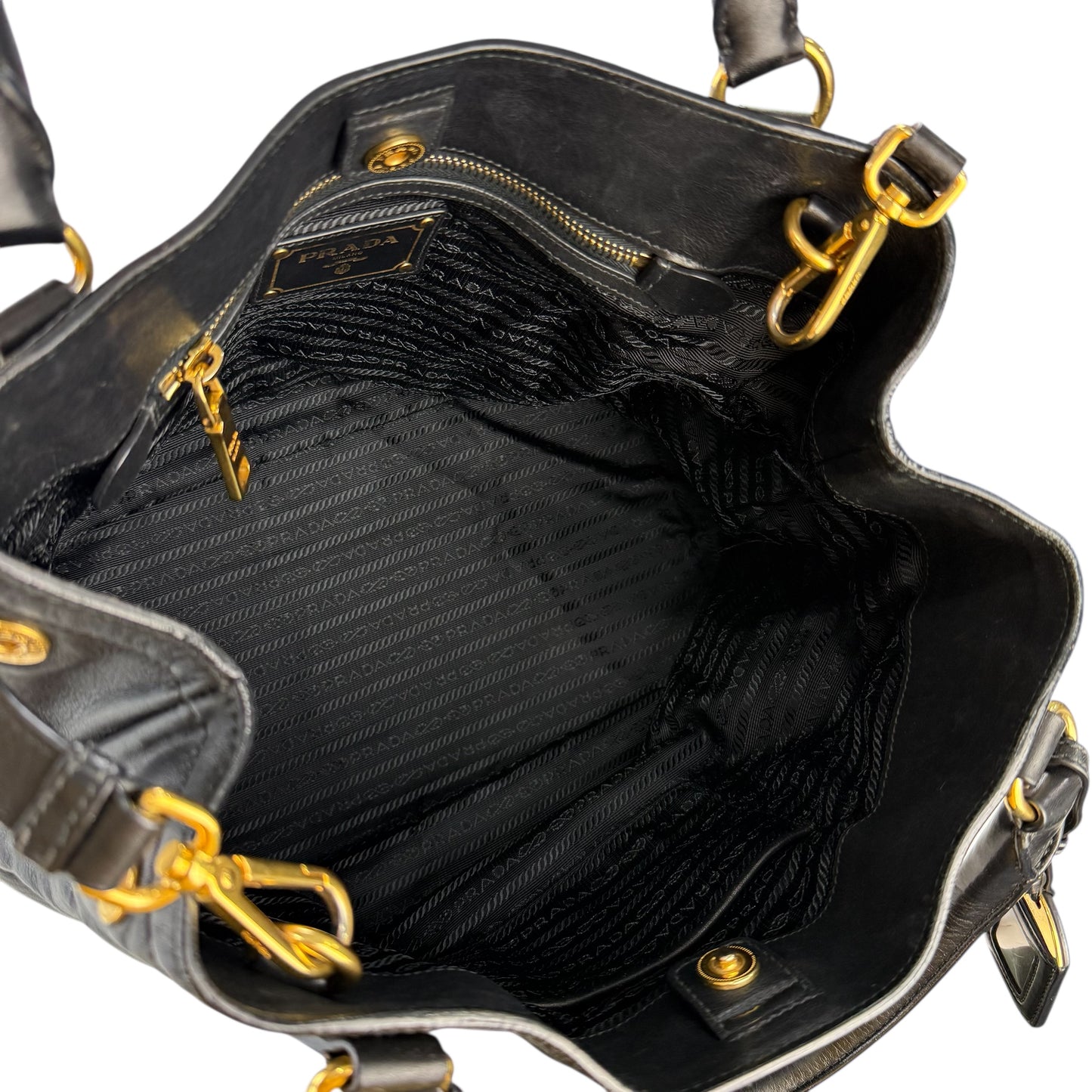 Prada Soft Calf Leather Shoulder Bag