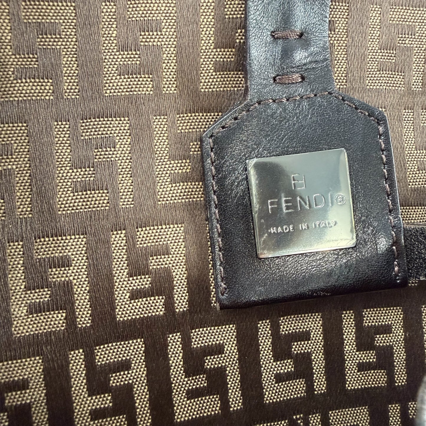 Fendi Zucchino Tote Bag & Pouch Wallet
