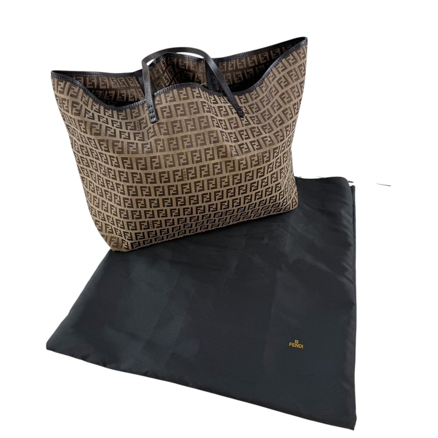 Fendi Zucchino Tote Bag & Pouch Wallet