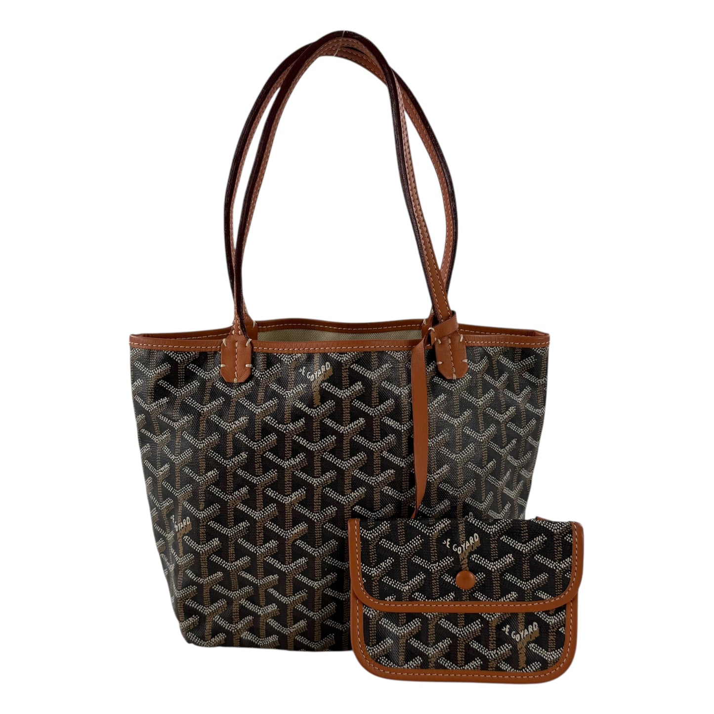 Goyard Saint Louis Junior Tote Bag & Pouch Wallet