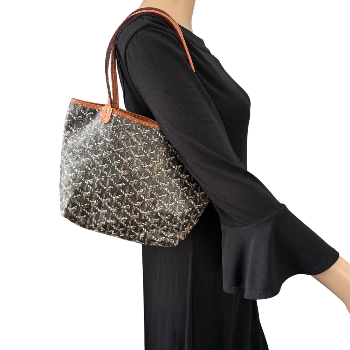 Goyard Saint Louis Junior Tote Bag & Pouch Wallet