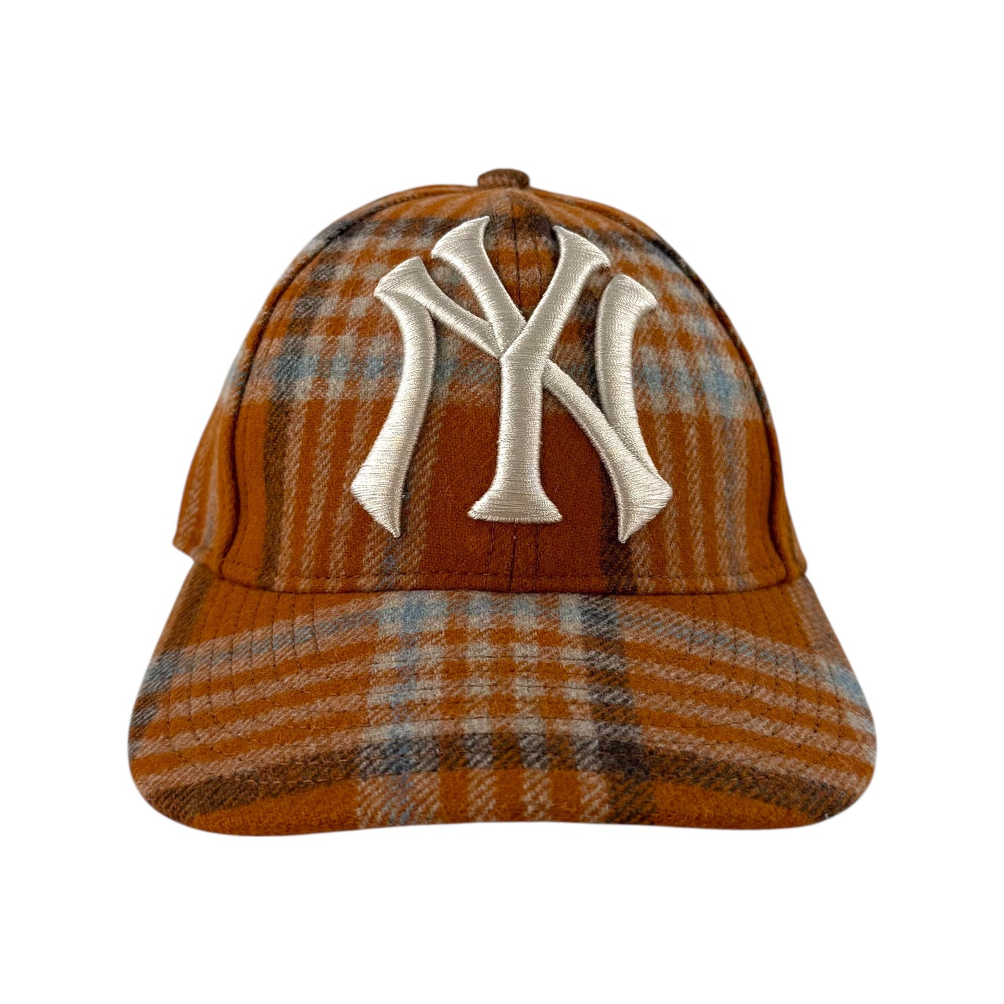 Gucci x MLB NY Yankees Plaid Baseball Cap Hat