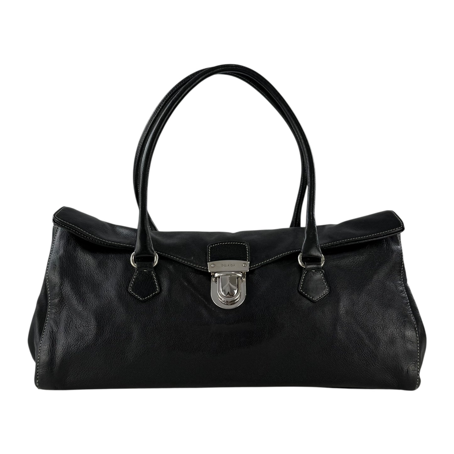 Prada Leather Easy Flap Shoulder Bag