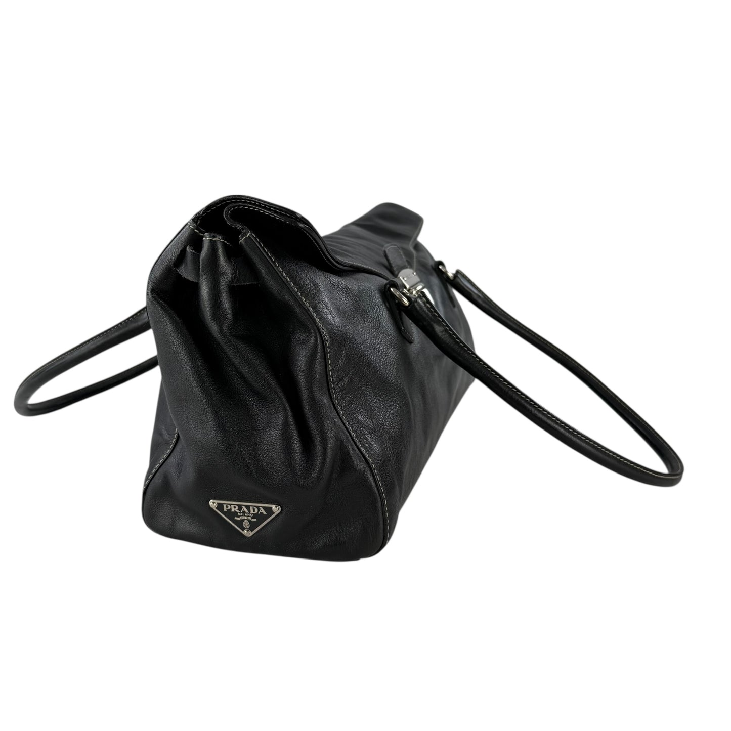 Prada Leather Easy Flap Shoulder Bag