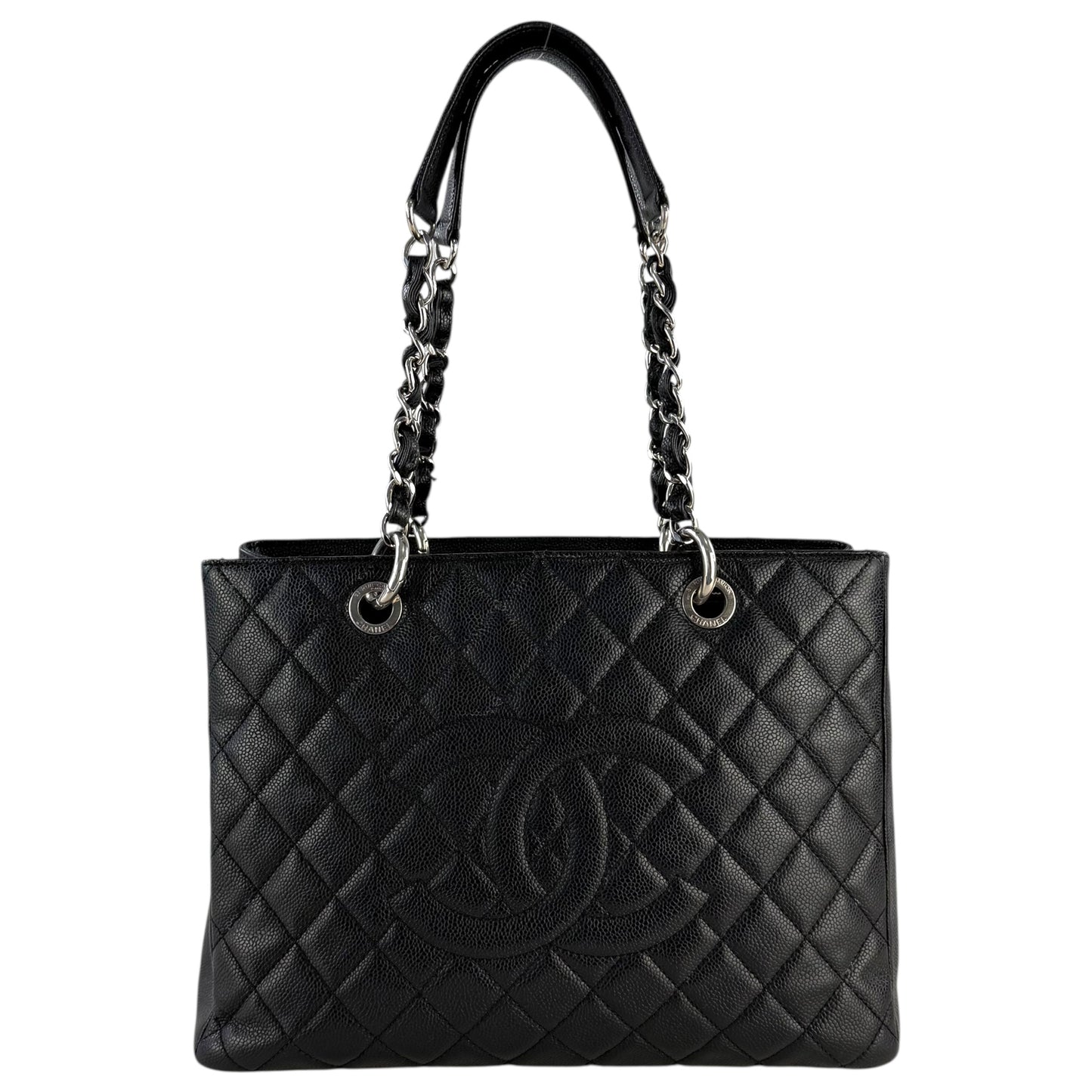 Chanel CC Quilted Caviar Leather Grand Shopping Tote Bag GST