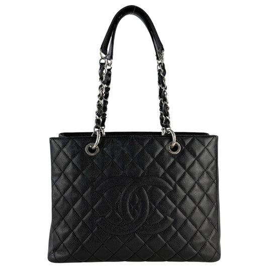 Chanel CC Quilted Caviar Leather Grand Shopping Tote Bag GST