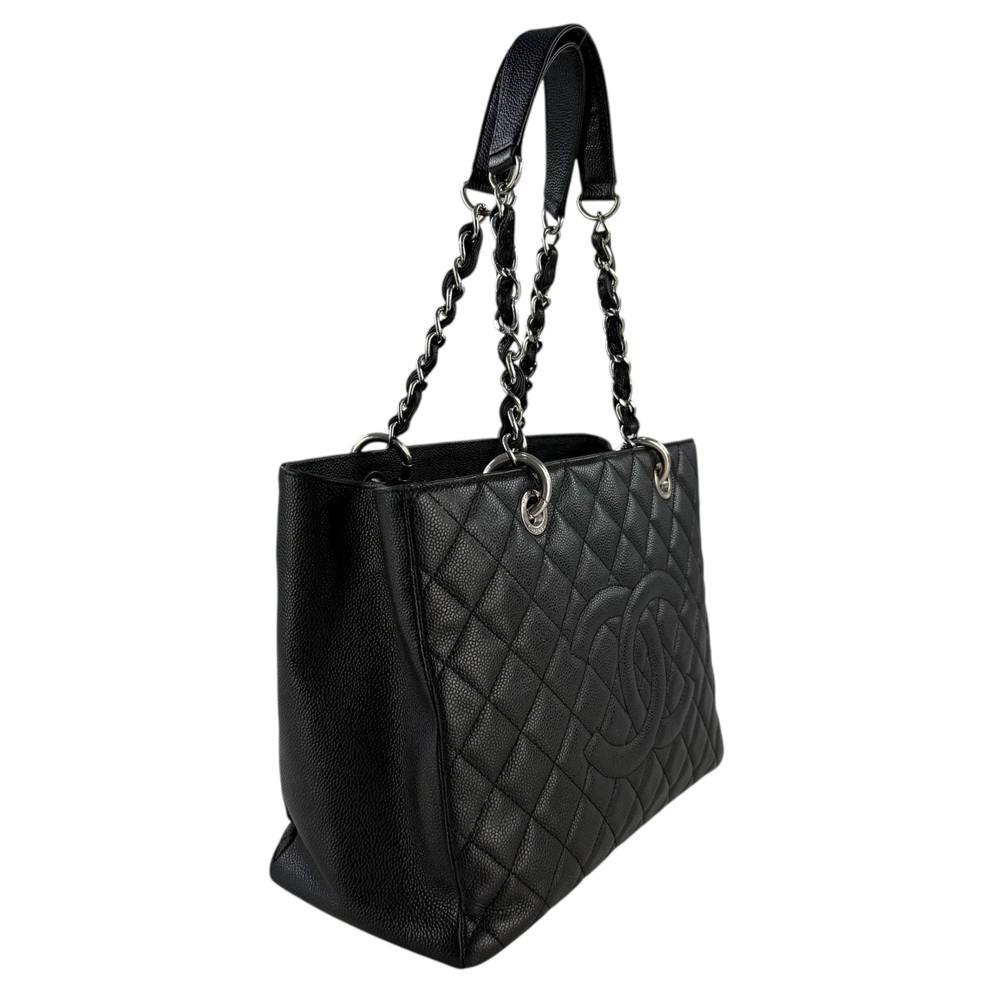 Chanel CC Quilted Caviar Leather Grand Shopping Tote Bag GST