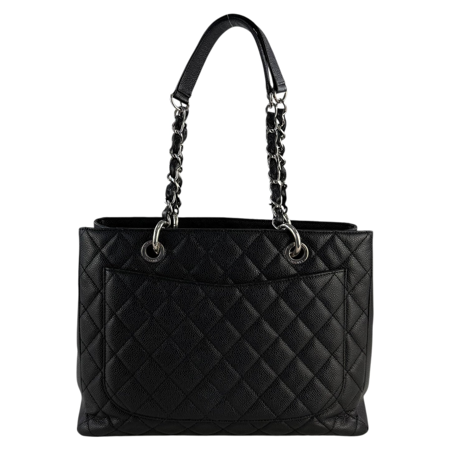 Chanel CC Quilted Caviar Leather Grand Shopping Tote Bag GST