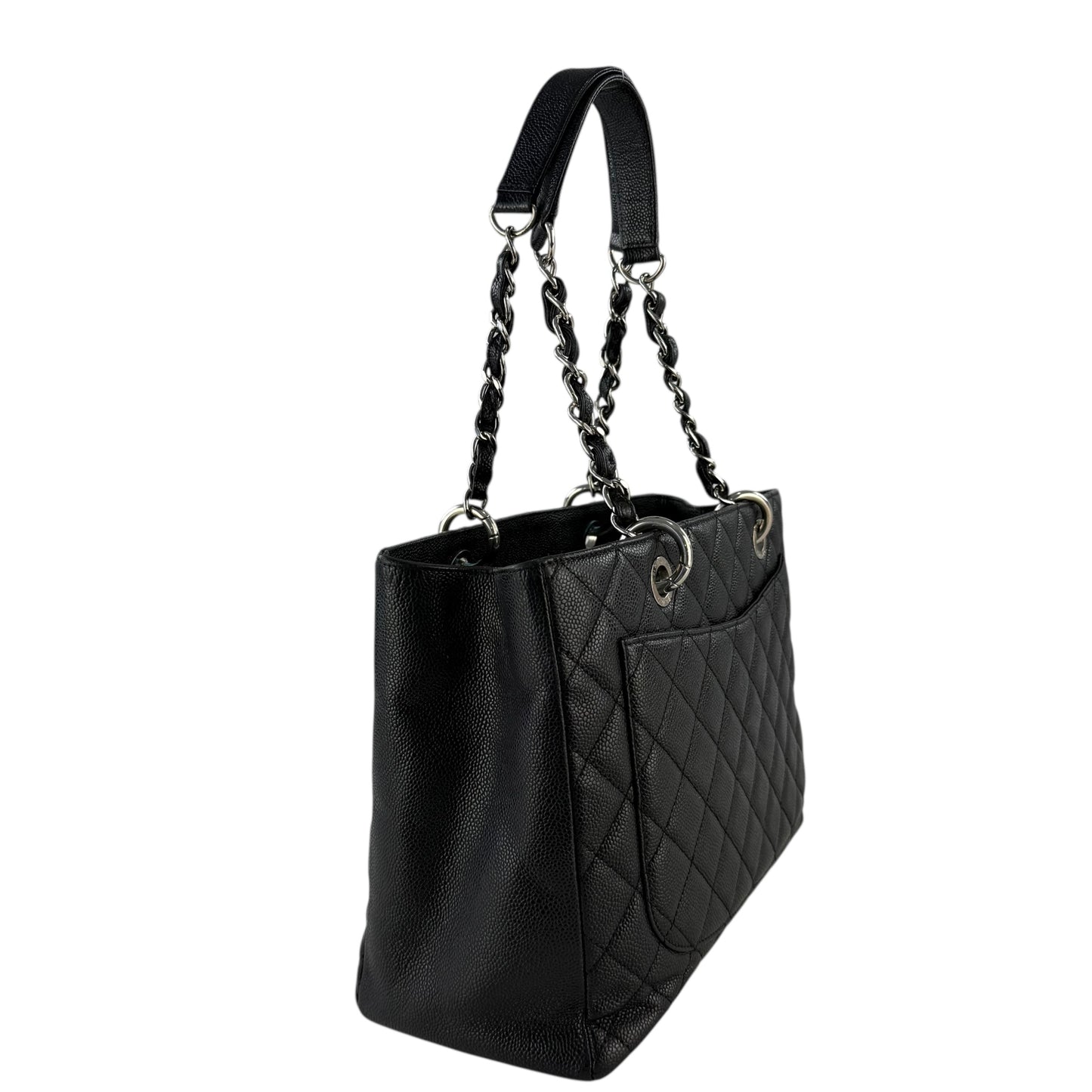 Chanel CC Quilted Caviar Leather Grand Shopping Tote Bag GST