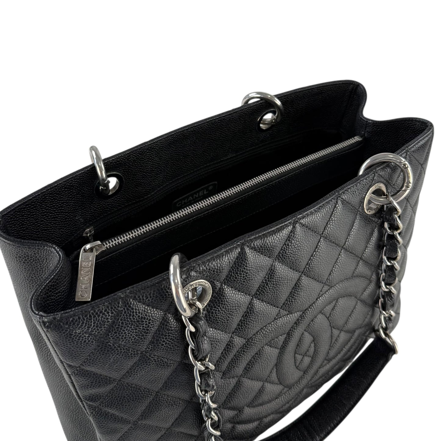 Chanel CC Quilted Caviar Leather Grand Shopping Tote Bag GST