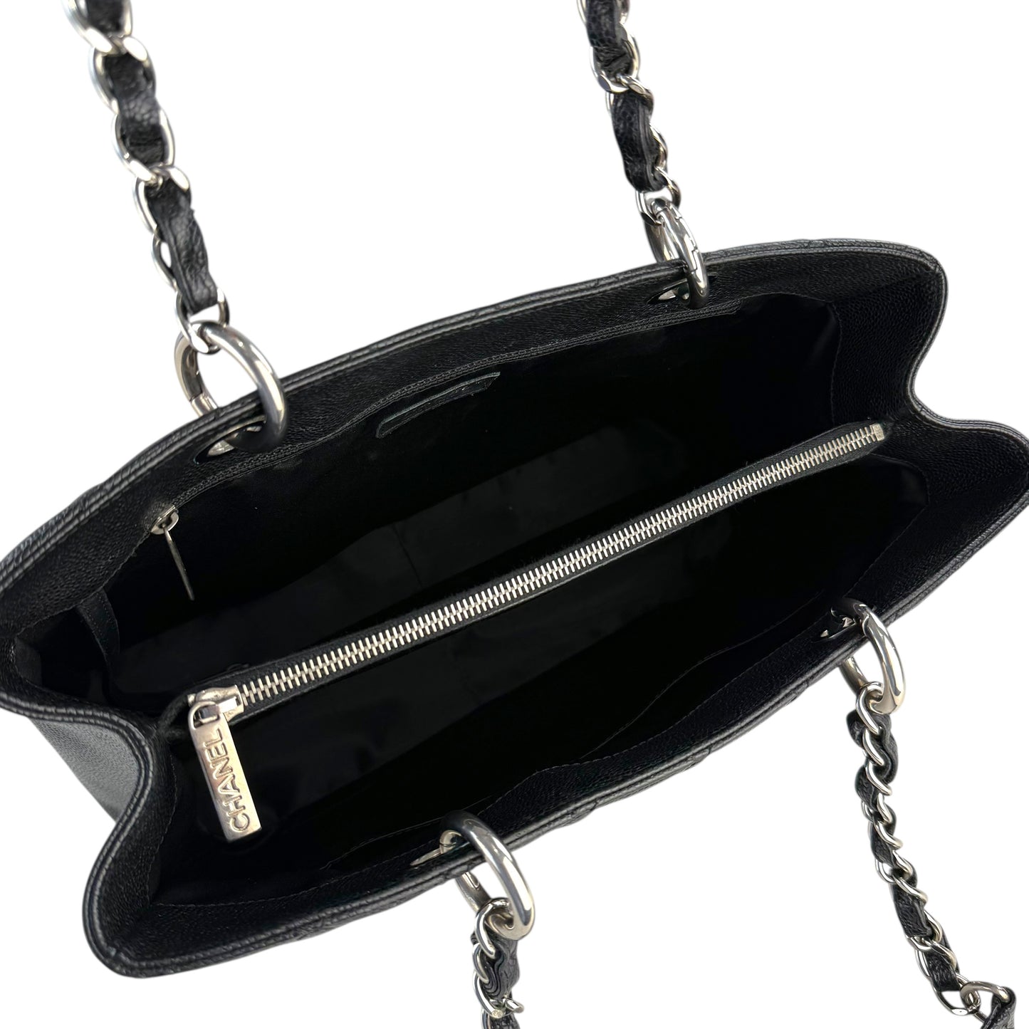 Chanel CC Quilted Caviar Leather Grand Shopping Tote Bag GST