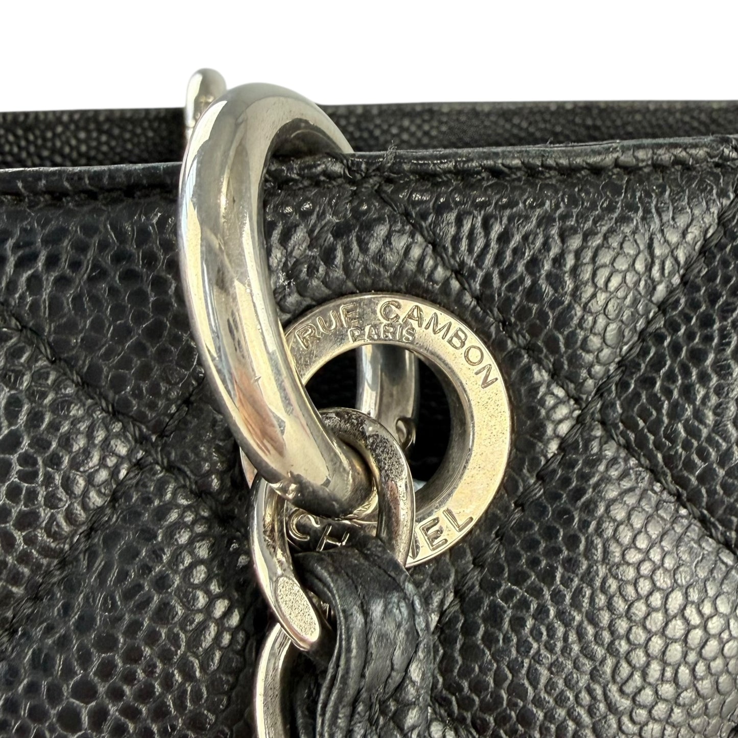 Chanel CC Quilted Caviar Leather Grand Shopping Tote Bag GST