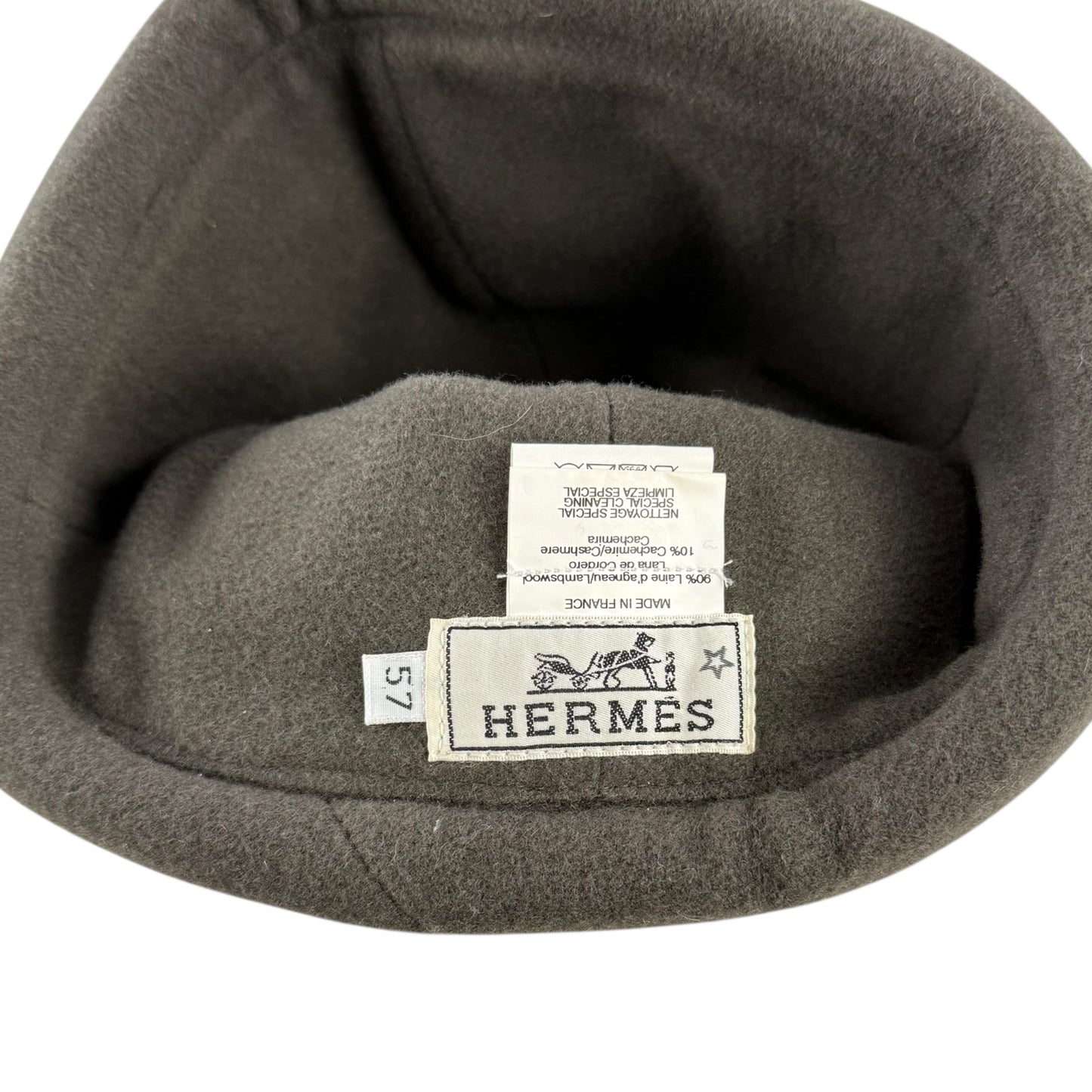 Hermes Wool Cashmere Fisherman Beanie Hat