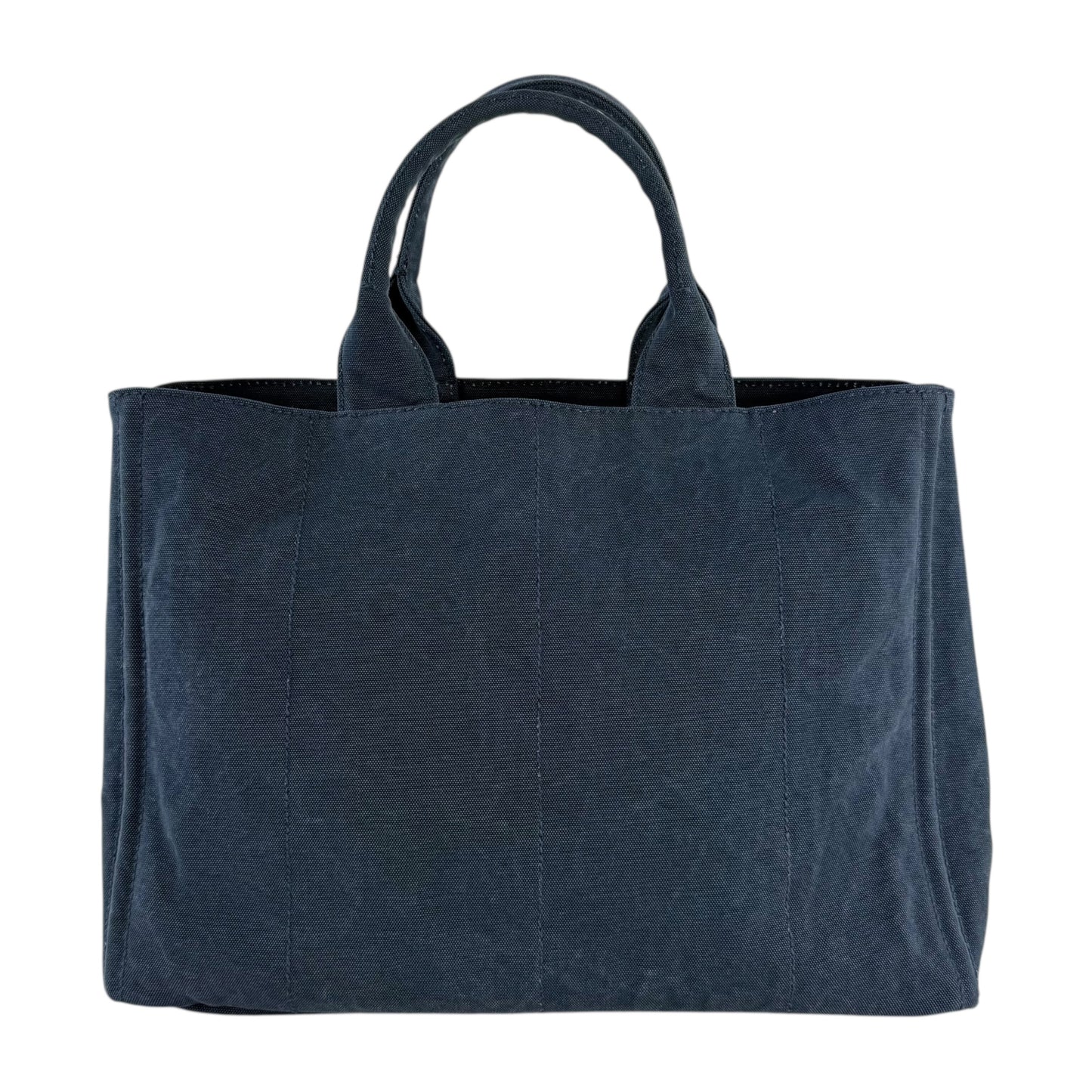 Prada Denim Canvas Canapa Large Tote Bag