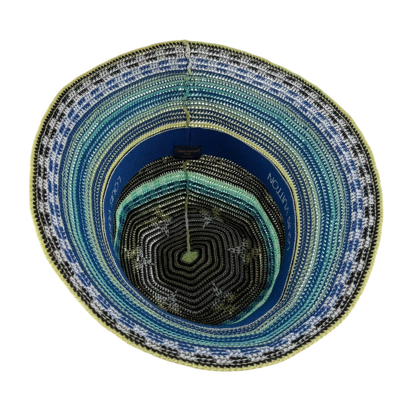 Louis Vuitton Crochet Stripe Logo Bucket Hat