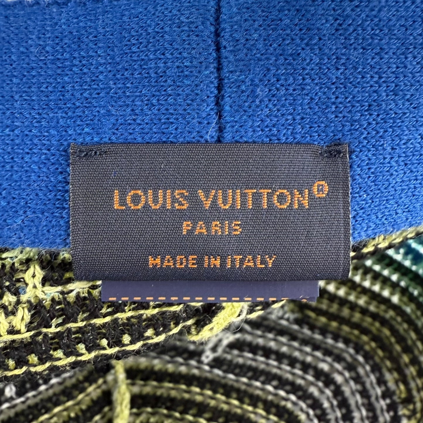 Louis Vuitton Crochet Stripe Logo Bucket Hat
