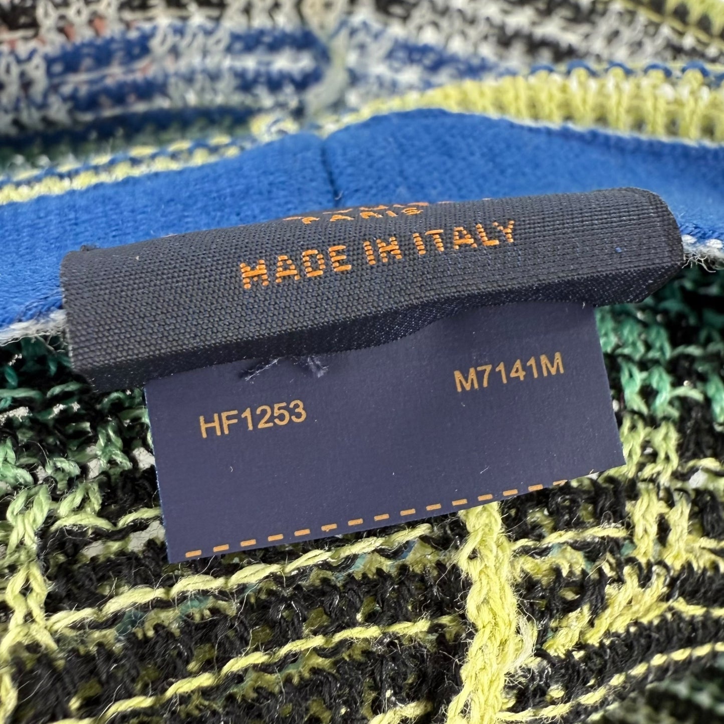 Louis Vuitton Crochet Stripe Logo Bucket Hat