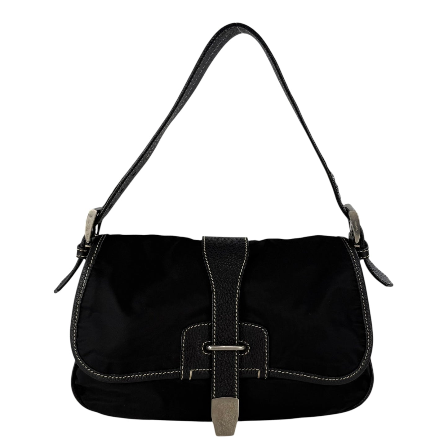 Prada Tessuto Nylon Triangle Logo Shoulder Bag