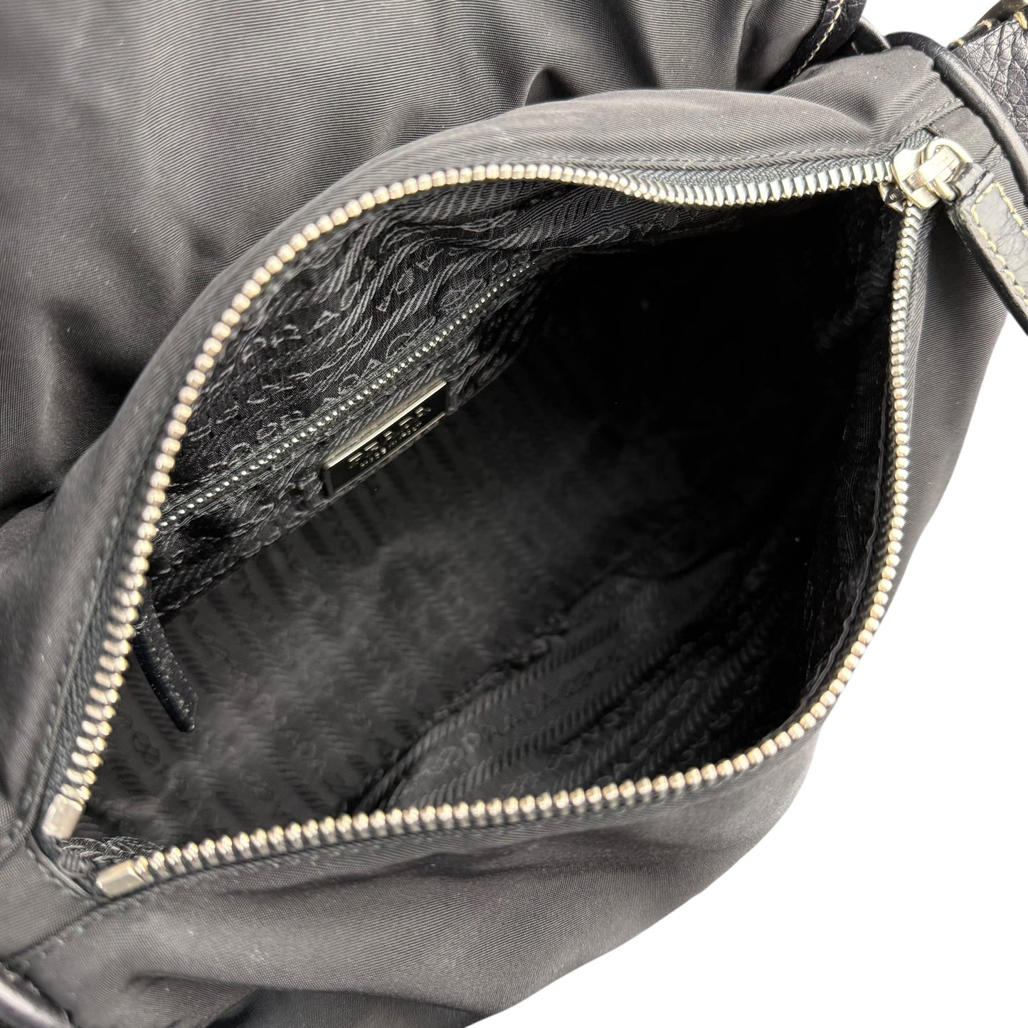 Prada Tessuto Nylon Triangle Logo Shoulder Bag