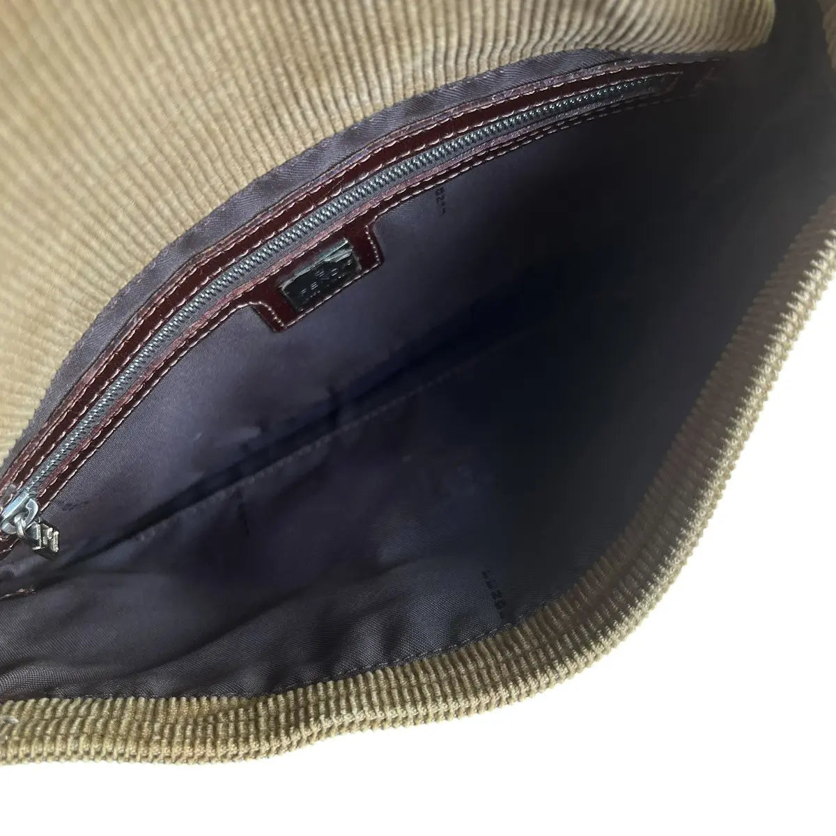 Fendi Corduroy Baguette Shoulder Bag
