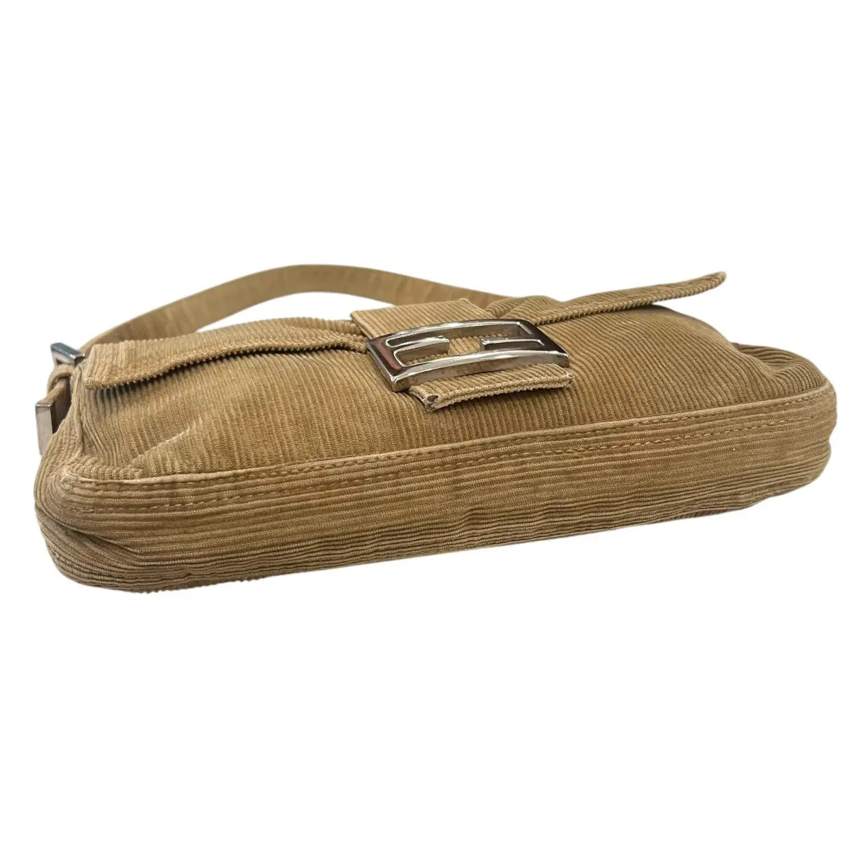 Fendi Corduroy Baguette Shoulder Bag