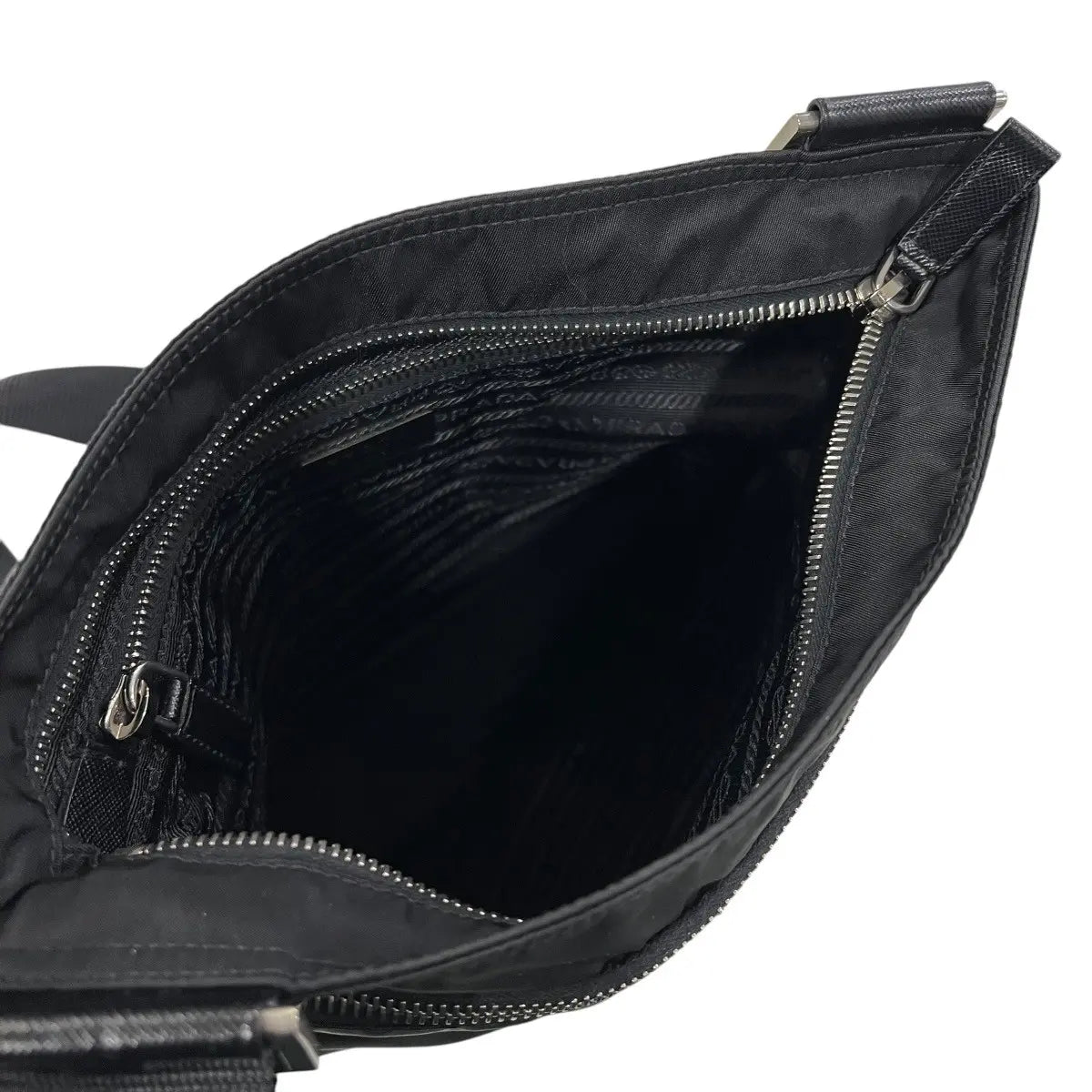 Prada Tessuto Skull & Crossbones Crossbody Bag