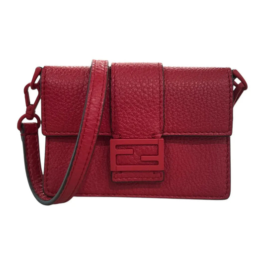 Fendi Micro Flat Baguette Crossbody Wallet Bag