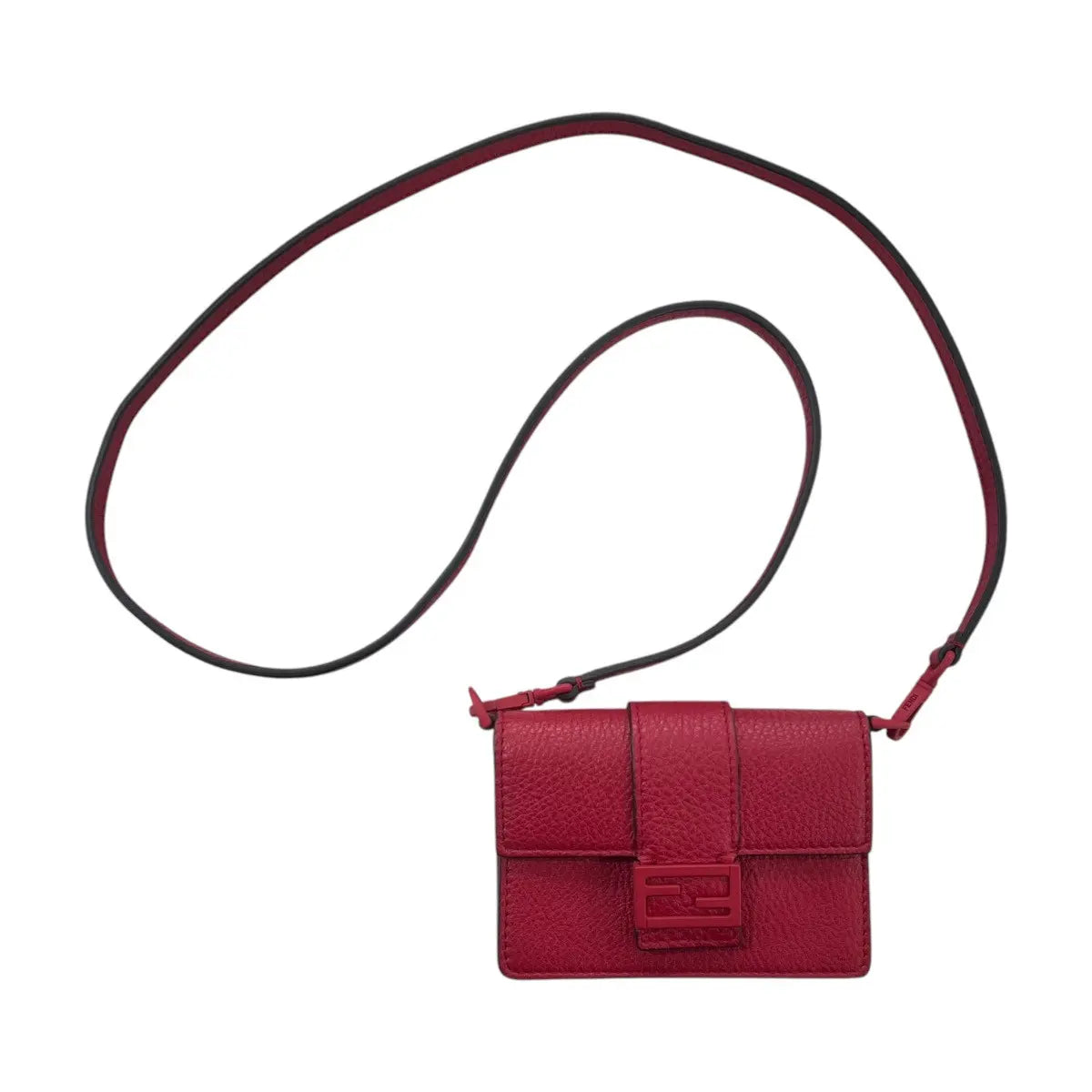 Fendi Micro Flat Baguette Crossbody Wallet Bag
