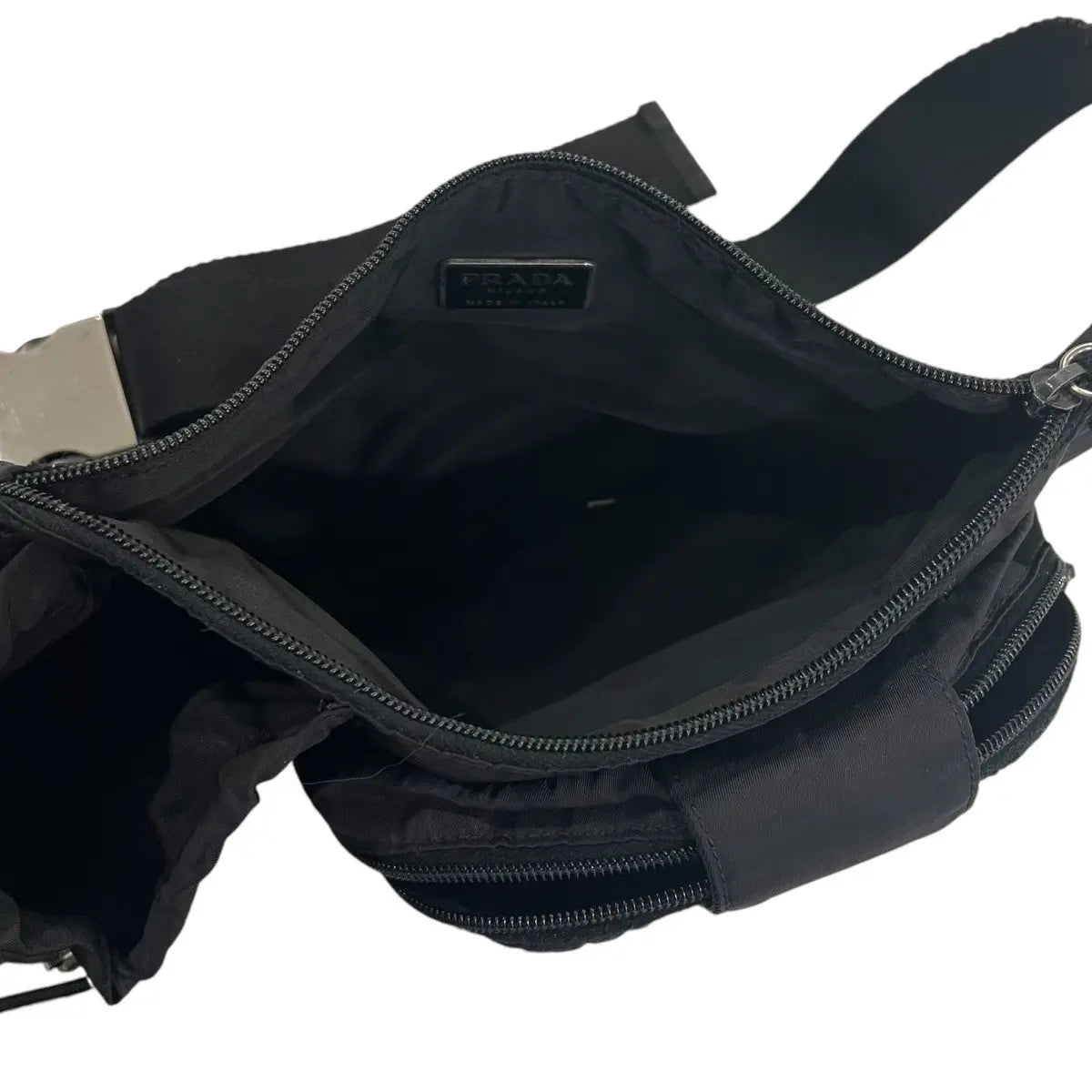 Prada Tessuto Multi Pocket Nylon Belt Bag