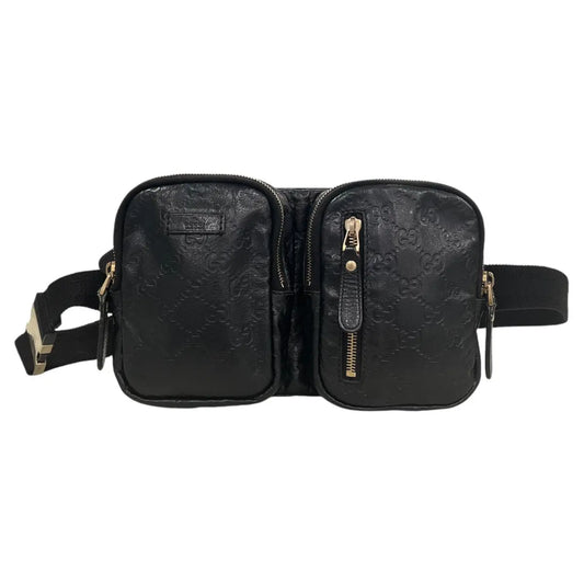 Gucci Monogram Leather Crossbody Belt Bag