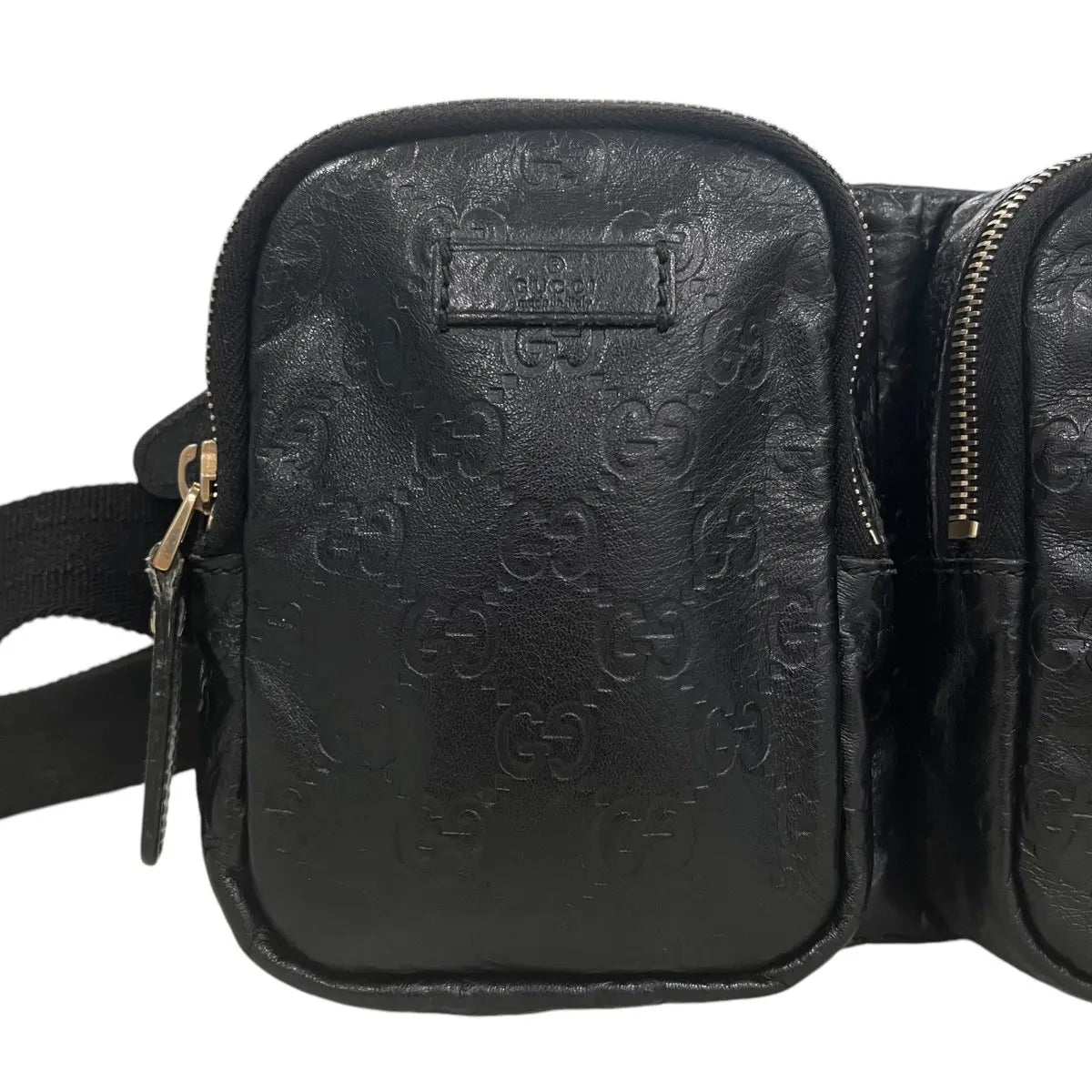 Gucci Monogram Leather Crossbody Belt Bag