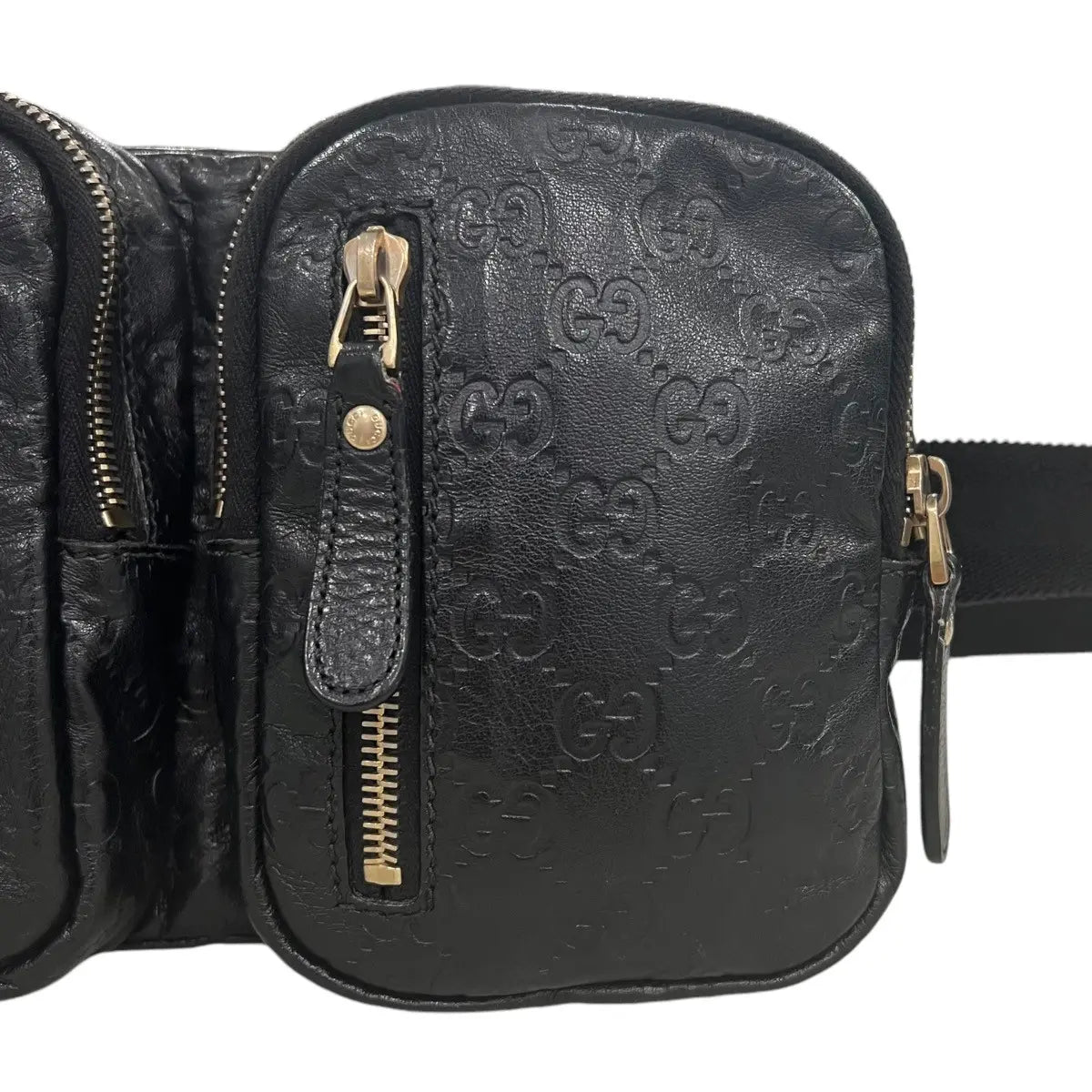 Gucci Monogram Leather Crossbody Belt Bag