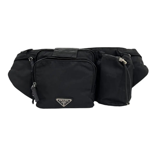 Prada Tessuto Multi Pocket Nylon Belt Bag