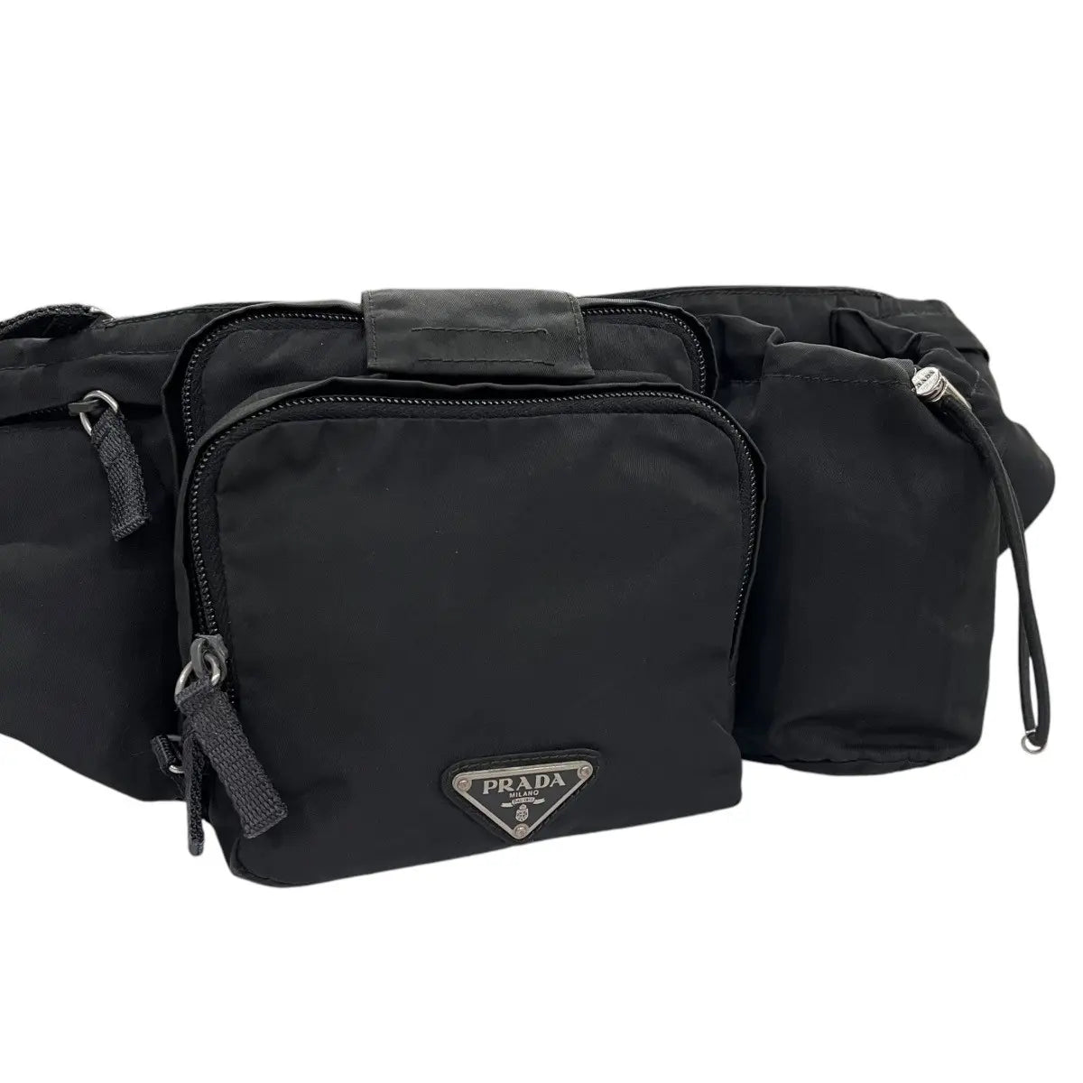 Prada Tessuto Multi Pocket Nylon Belt Bag